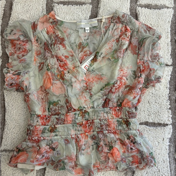 Floral guess top Joandra top BNWT - Picture 5 of 5